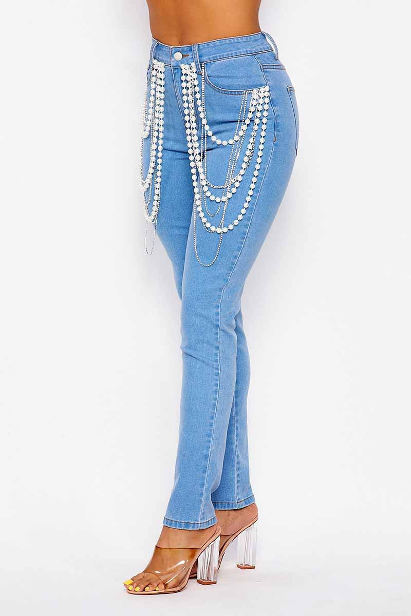 "Bejeweled" Denim Jeans