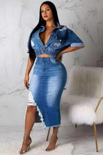 The "Denim on Denim" Skirt Set