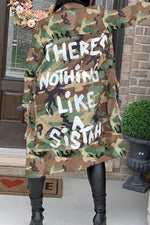 Denim Camo "Nothing like a Sista"Jacket