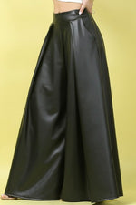 The "Bella" Palazzo Faux Leather Pants