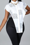 "Cursive" Fashion Top