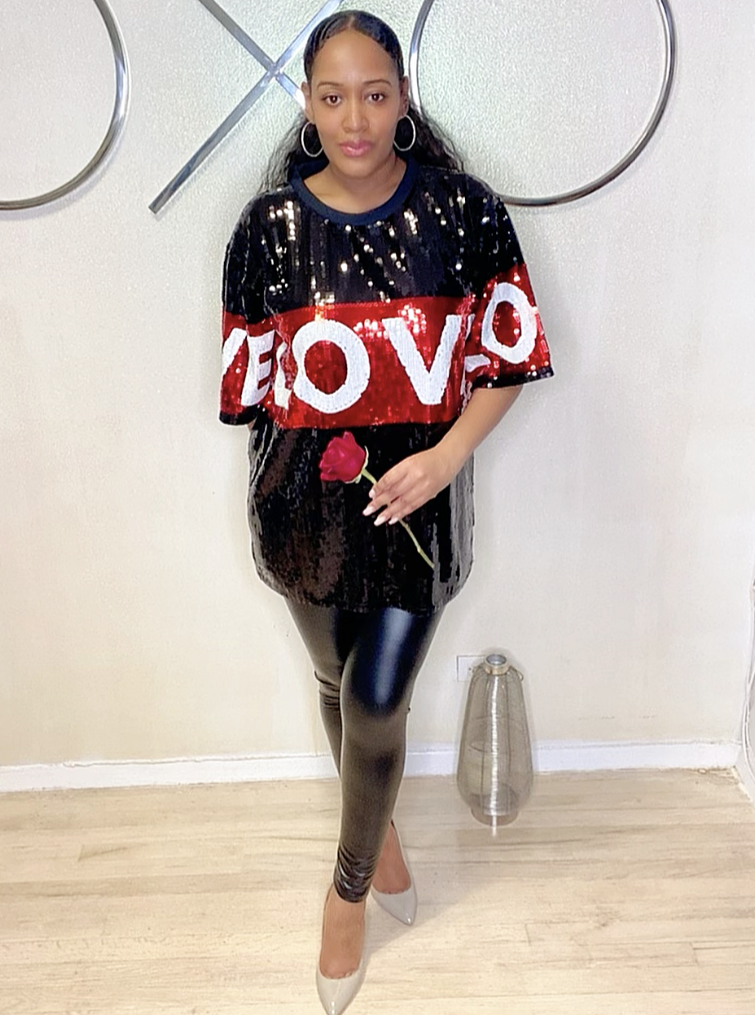 The "Love Struck" Sequin Tunic Shirt Dress