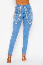 "Bejeweled" Denim Jeans